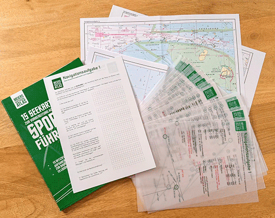 Tokon Yachtschule - Aufgabenheft für den Sportbootführerschein See mit Lösungsschablonen