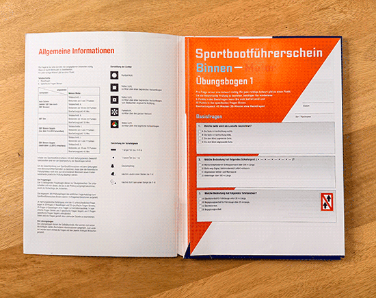 Tokon Yachtschule - Übungsbogen Sportbootführerschein Binnen Motor bestellen